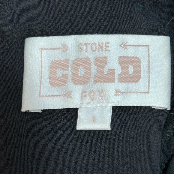 Stone Cold Fox Evelyn Dress Size 2 Black Wedding Guest Maxi Plunging Revolve - Picture 9 of 13